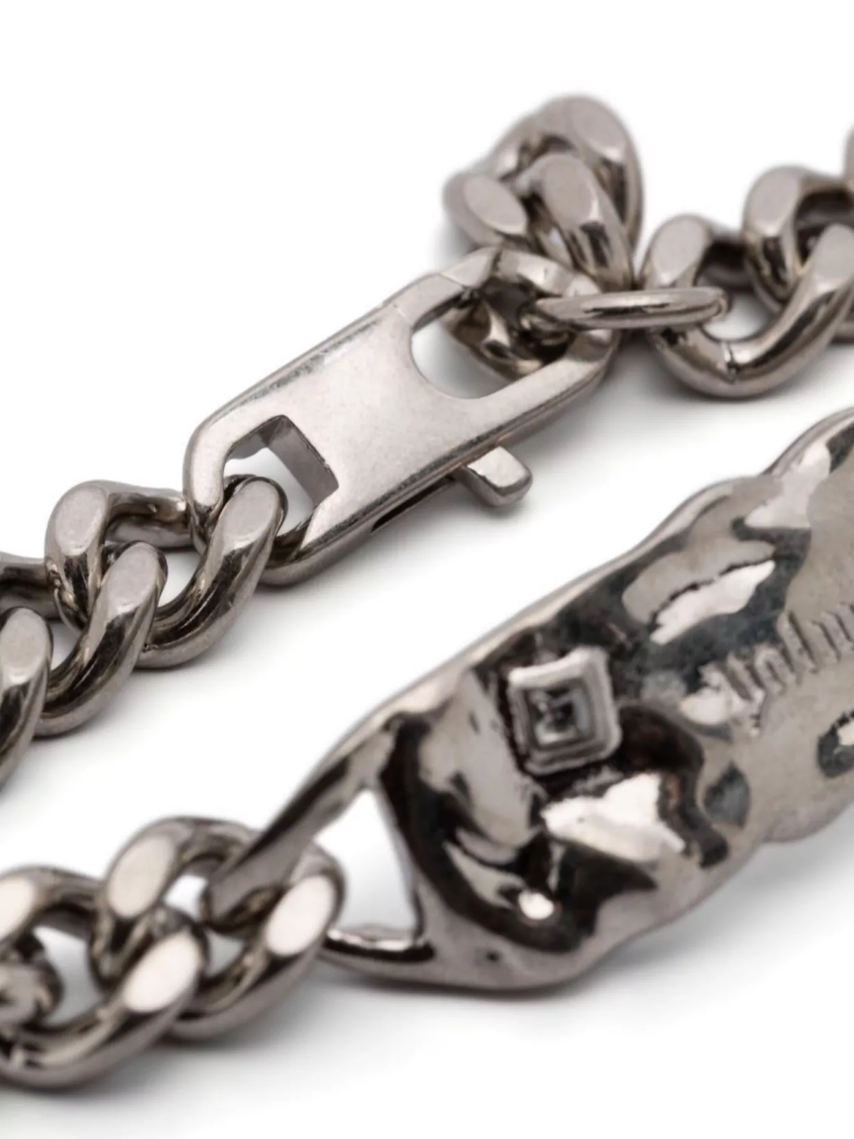 Palm Angels Silver Melted Chain Bracelet