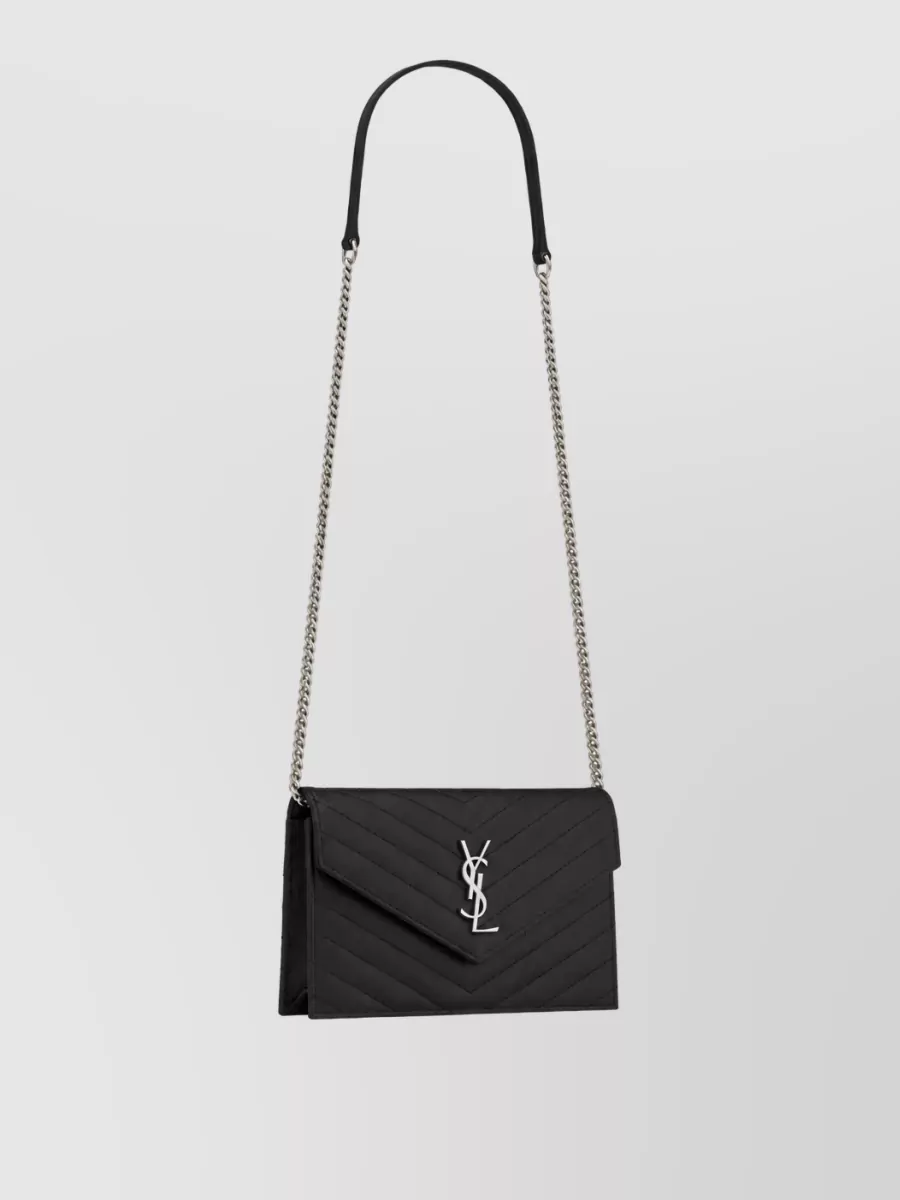 Saint Laurent Leather Chain Wallet