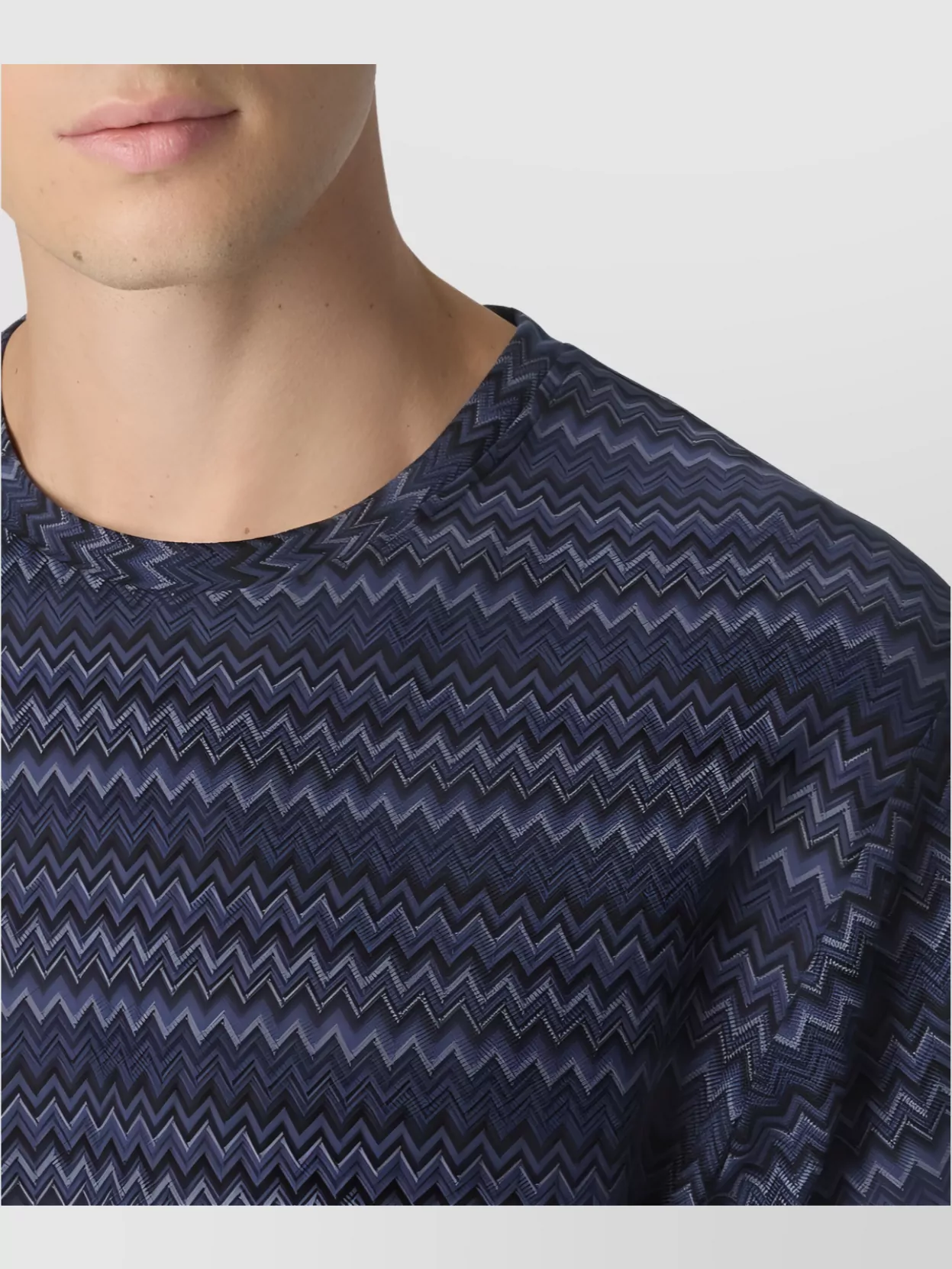 Missoni Geometric Pattern Crew Neck Short Sleeve T-Shirt