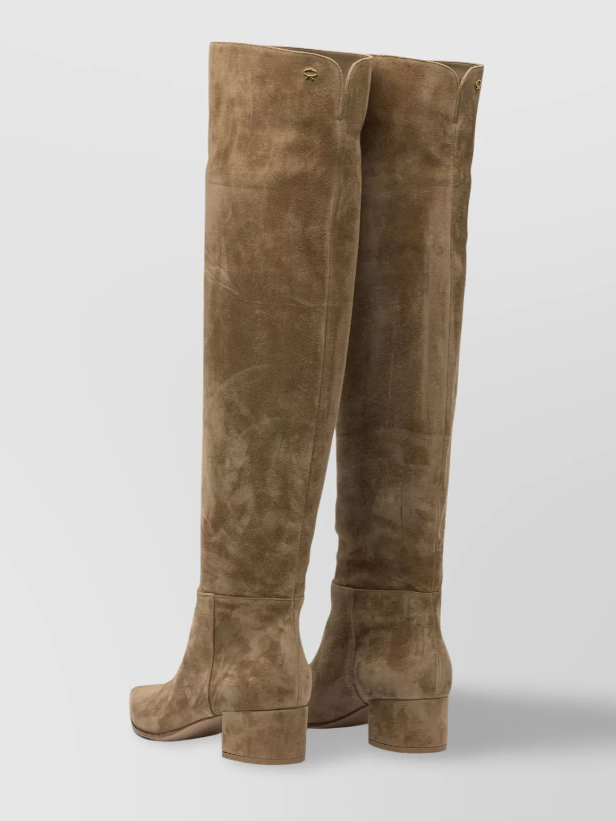 Gianvito Rossi Thigh-High Suede Block Heel Boots