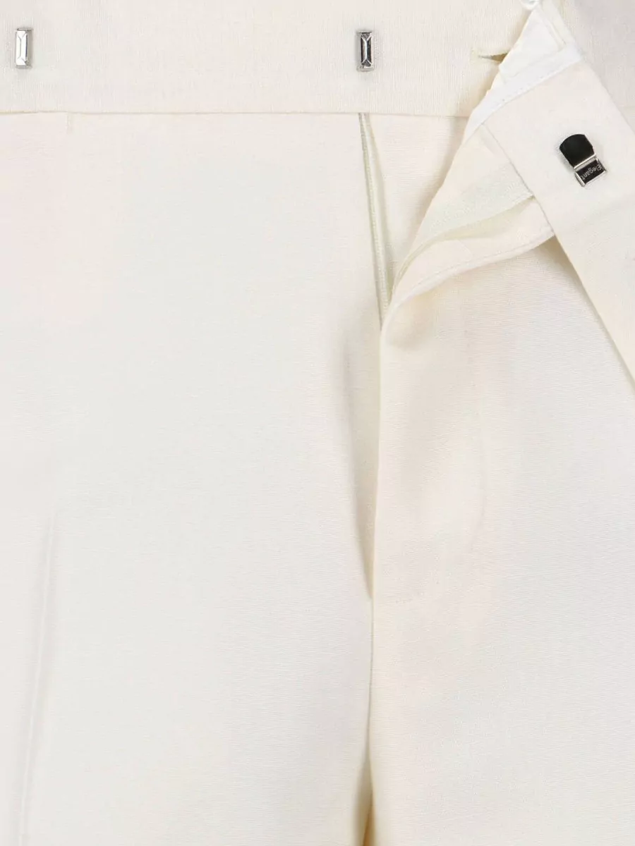 Lardini Straight Trousers Belt Loops Pleated Front