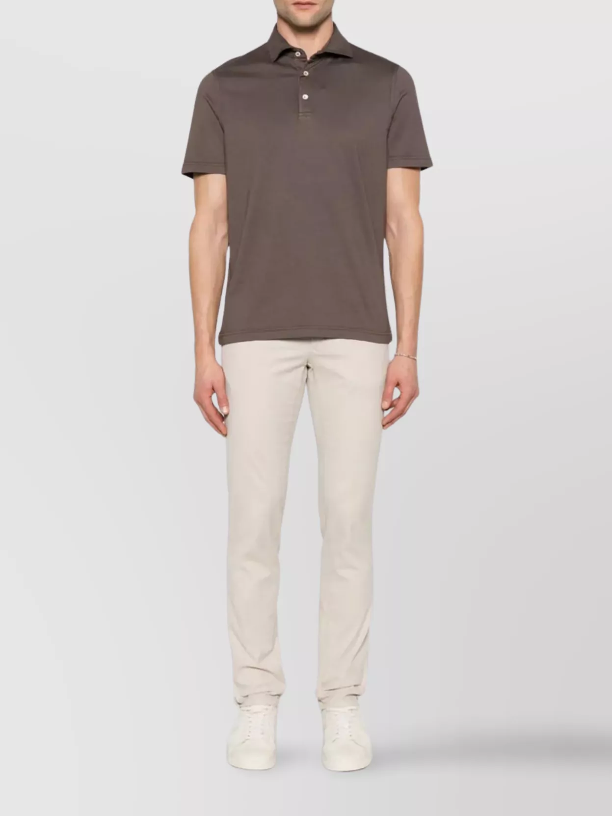 Incotex Tapered Trousers With Belt Loops And Double Welt Pockets In Neutral