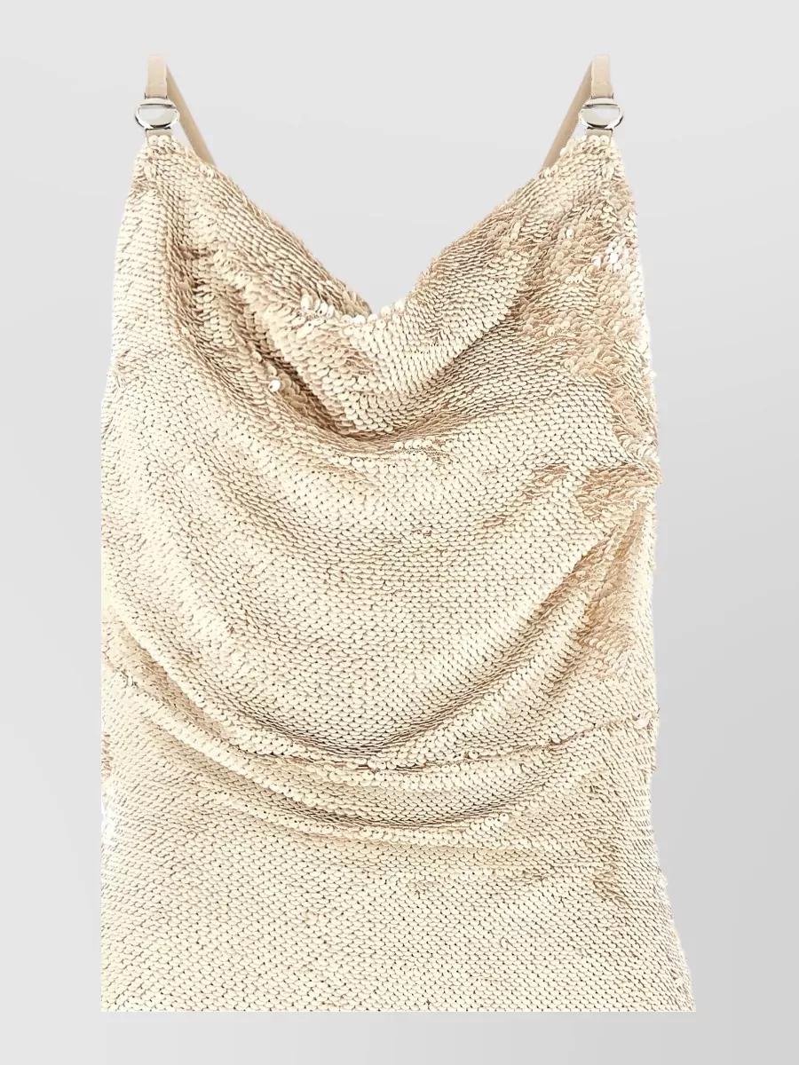 Coperni Sequin Draped Sleeveless Maxi Dress