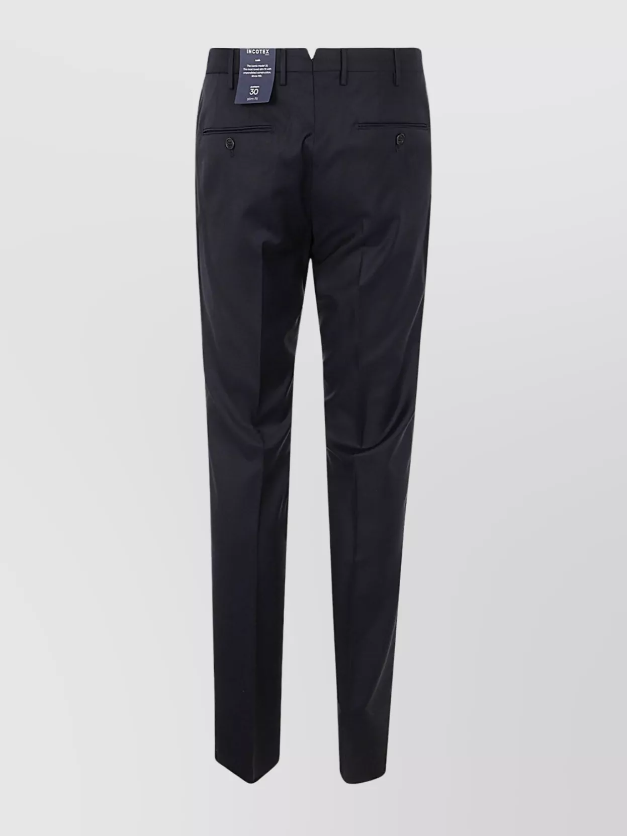 Incotex Tailored Trousers With Pockets And Loops In Black