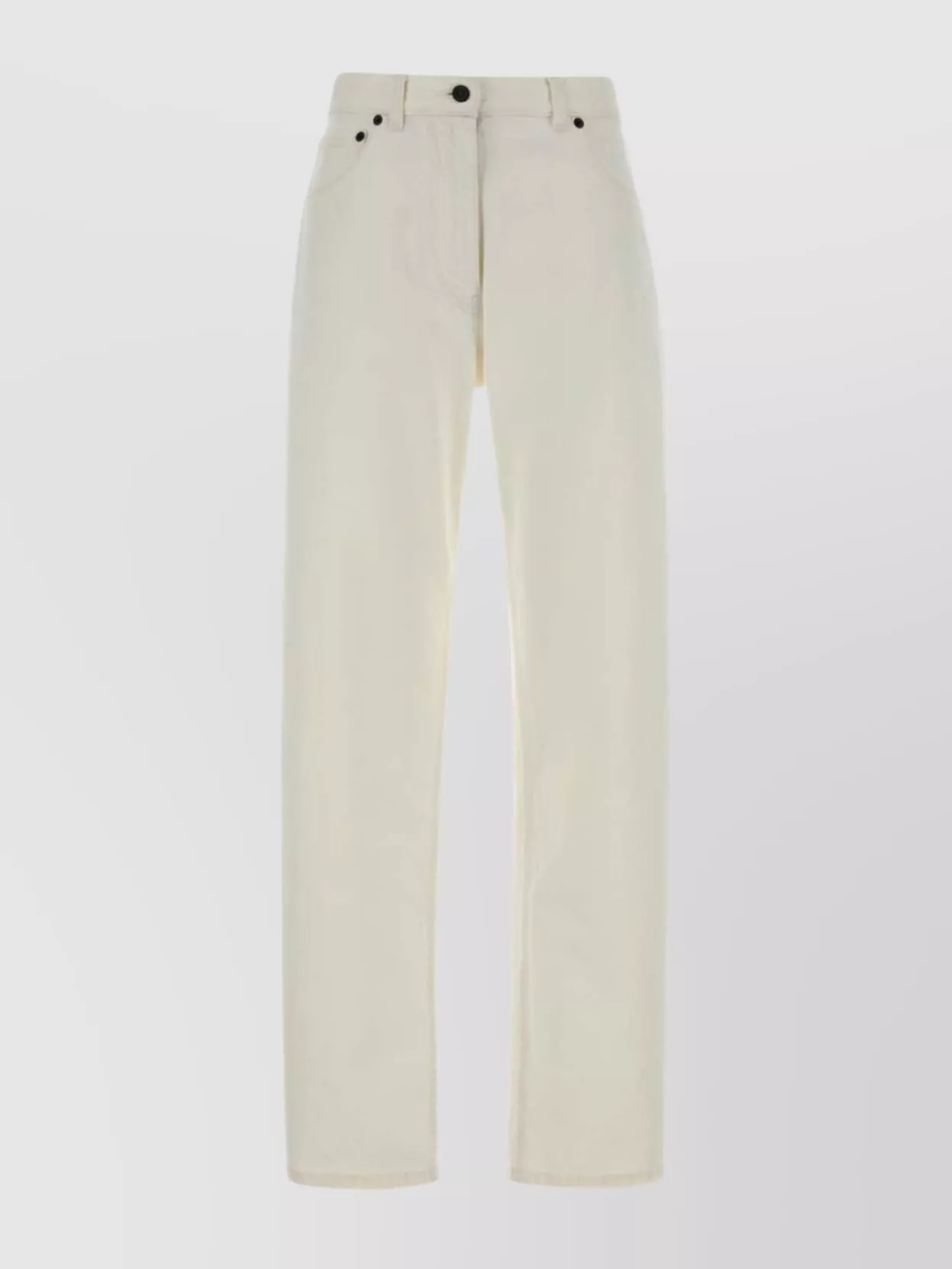 The Row Denim Burty Trousers With Pockets And Loops In Neutral