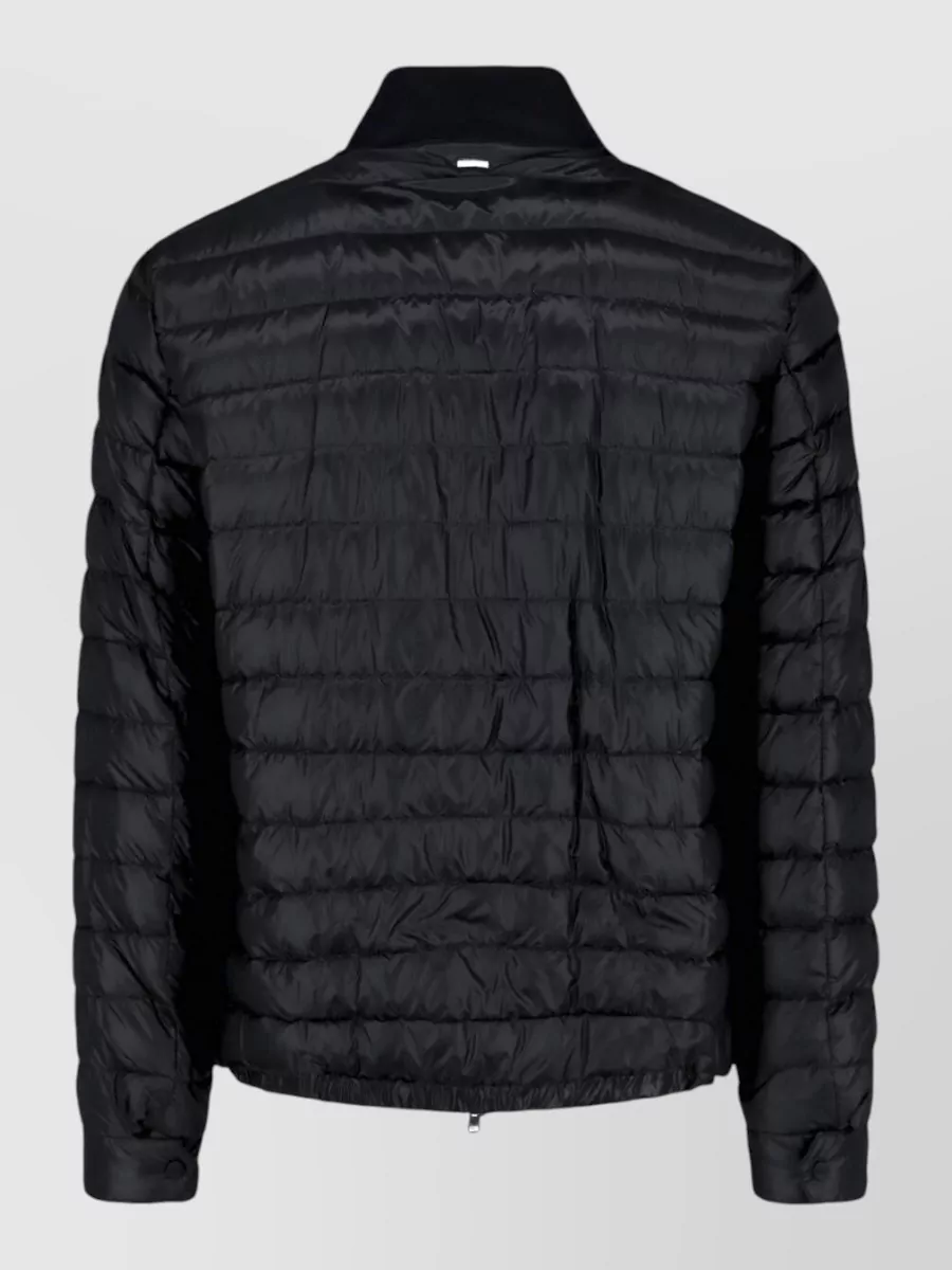 Herno Quilted Jacket Lightweight Ribbed Collar Pockets