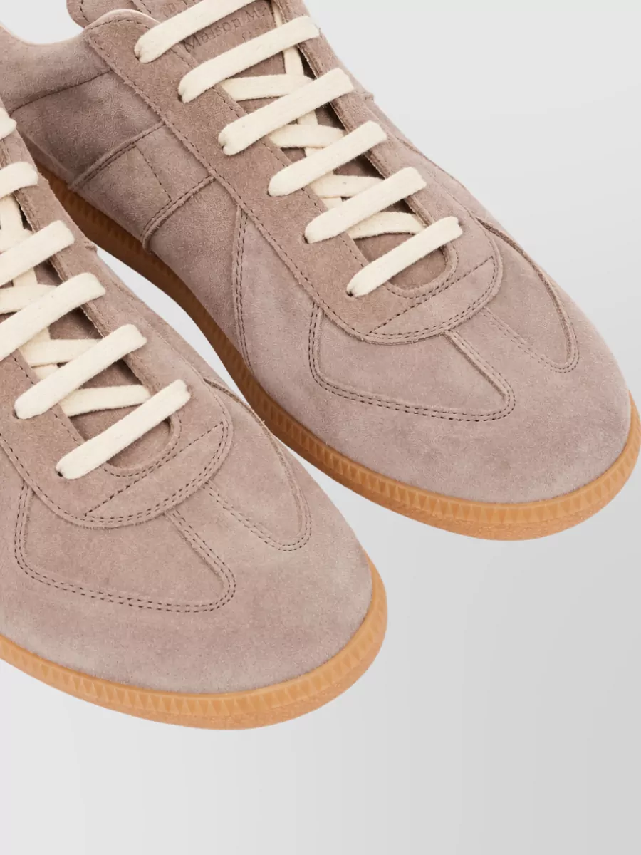 Maison Margiela Leather Lace-Up Sneakers