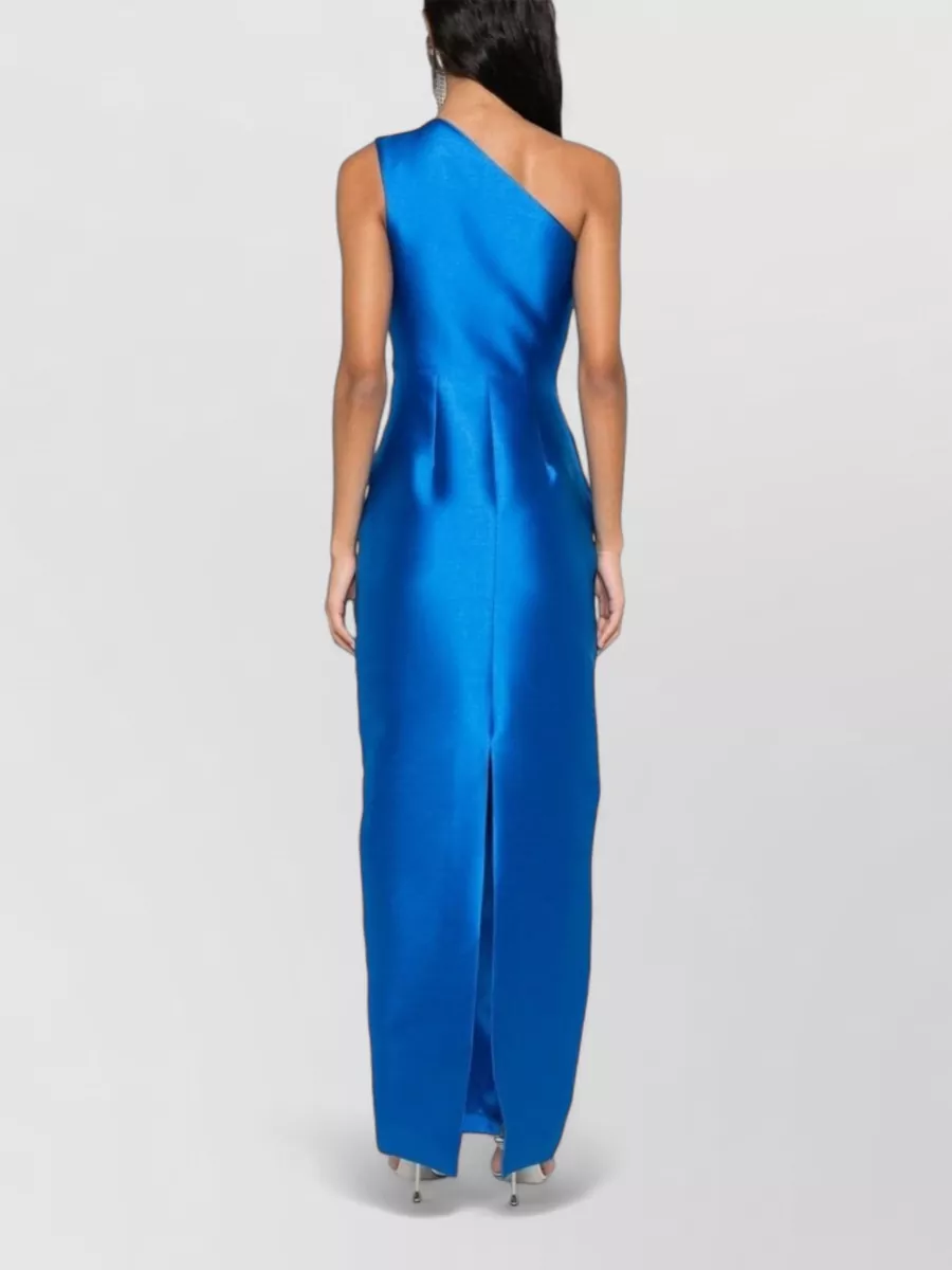 Solace London Draped One-Shoulder Sleeveless Mini Dress