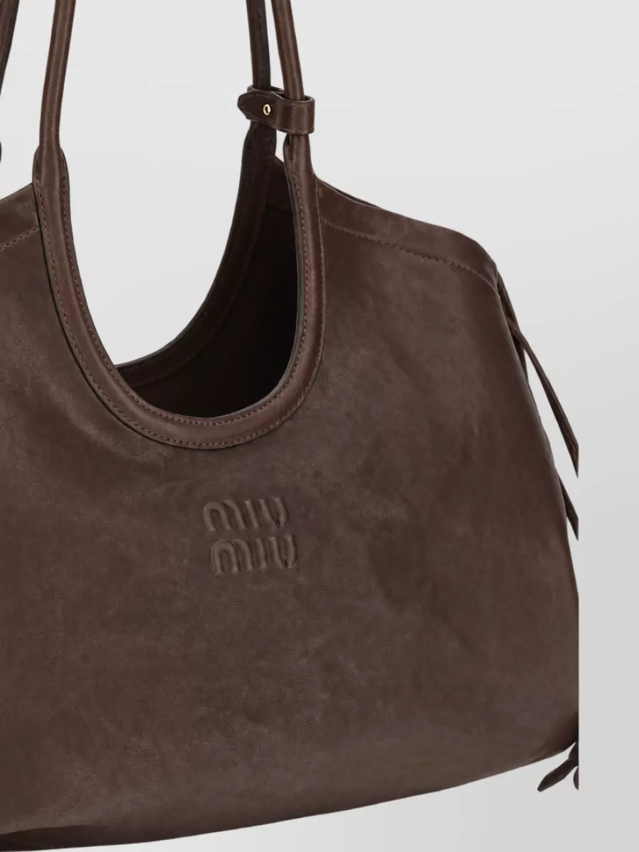 Miu Miu Ivy Lamb Leather Tote Bag