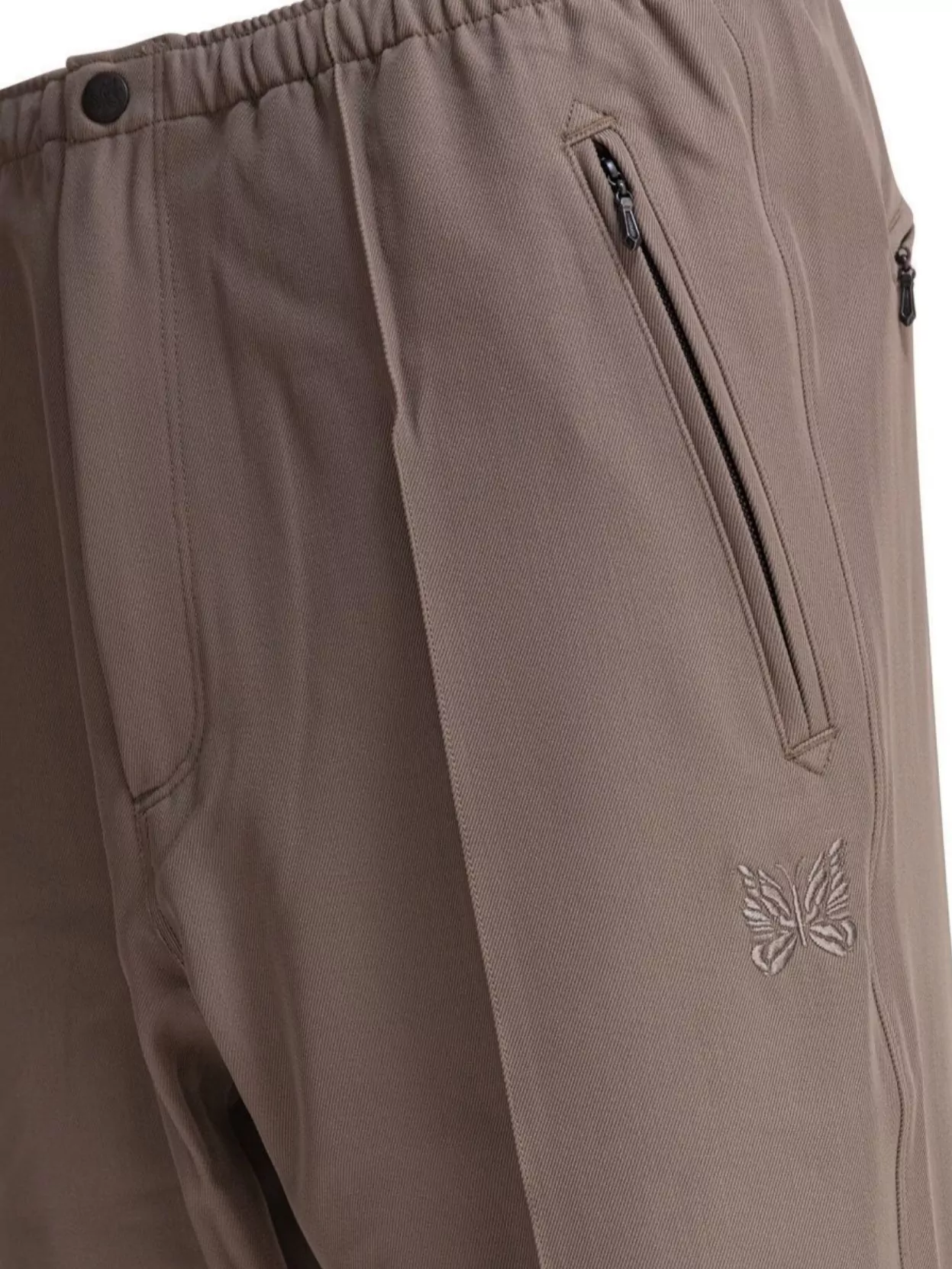 Needles Elastic Waistband Straight Leg Zip Pockets