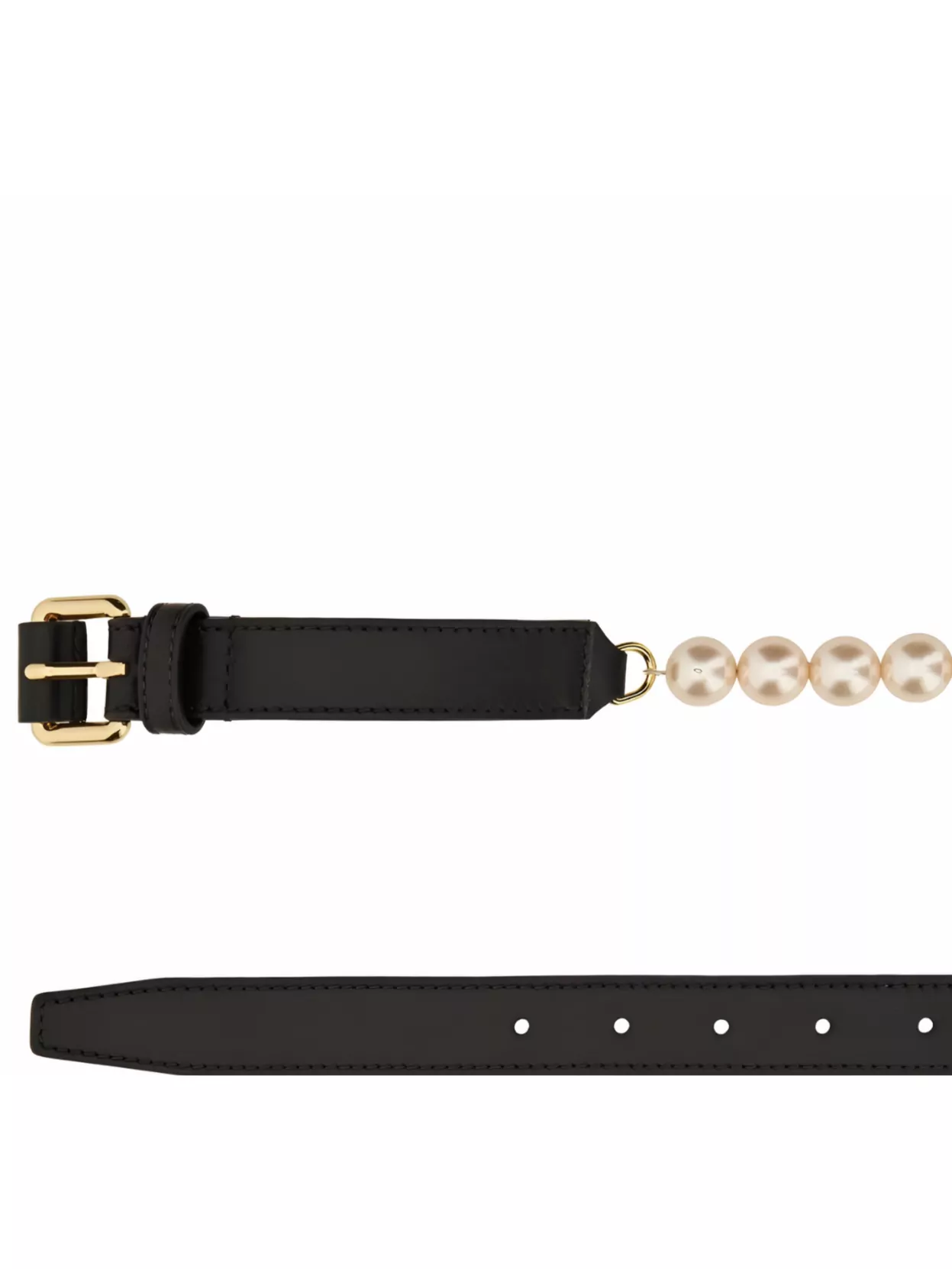 Moschino Pearl Embellished Waist Belt