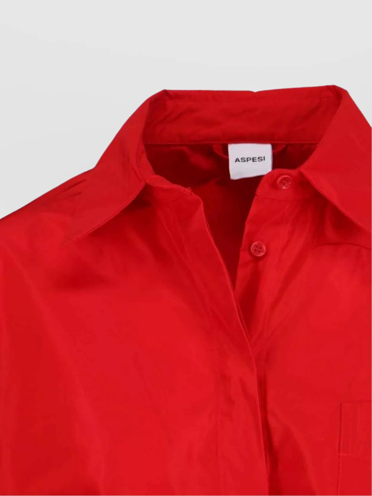Aspesi Long Sleeve Collared Top Chest Pocket