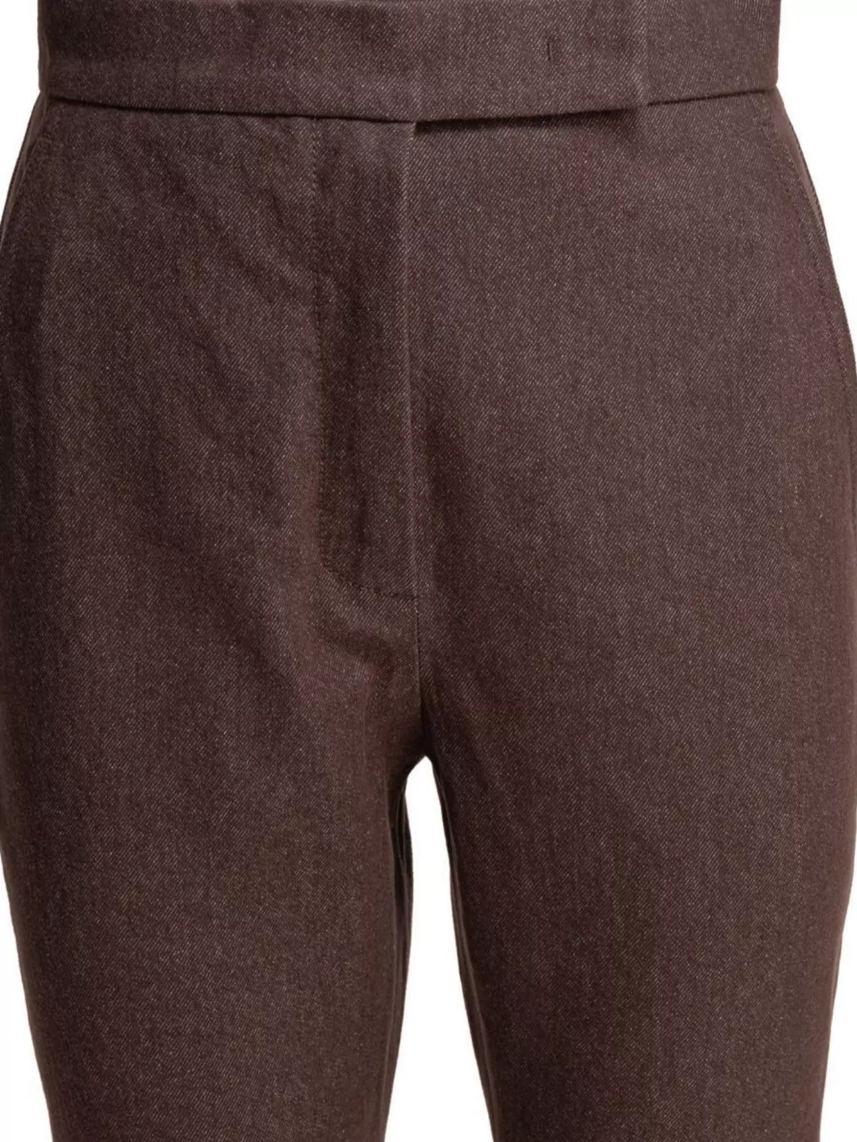 Max Mara Tailored Trousers With Belt Loops And Buttoned Back Pockets