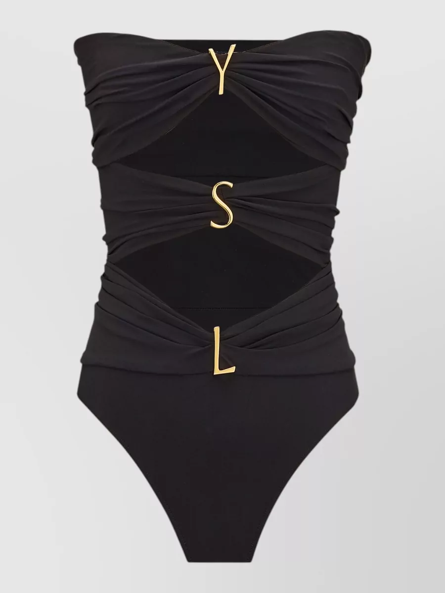 Saint Laurent strapless swimsuit