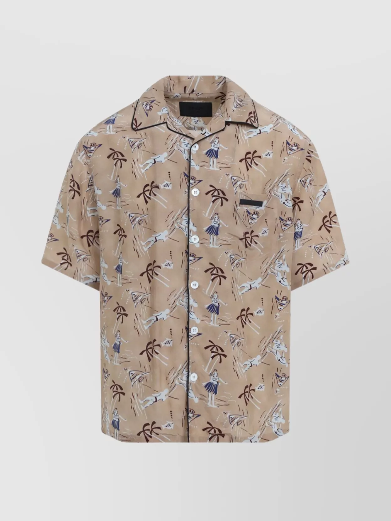 Prada Viscose And Silk Shirt In Neutral