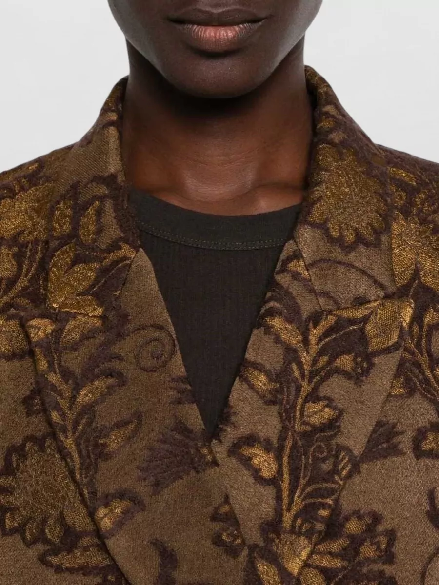 Uma Wang Floral Jacquard Double-Breasted Jacket