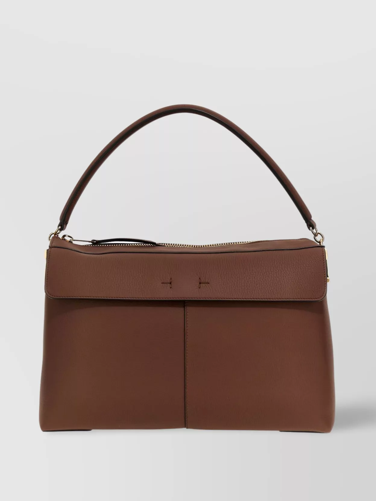 Tod's Top Handle Tote Bag With Front Flap In Brown