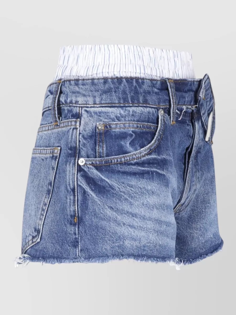 Alexander Wang Denim Mid-Rise Short Shorts