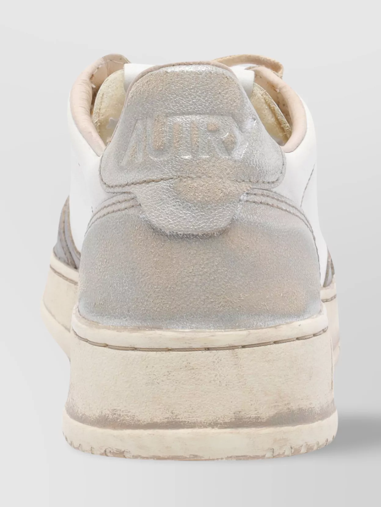 Autry Low Top Leather Sneakers With Metallic Accents