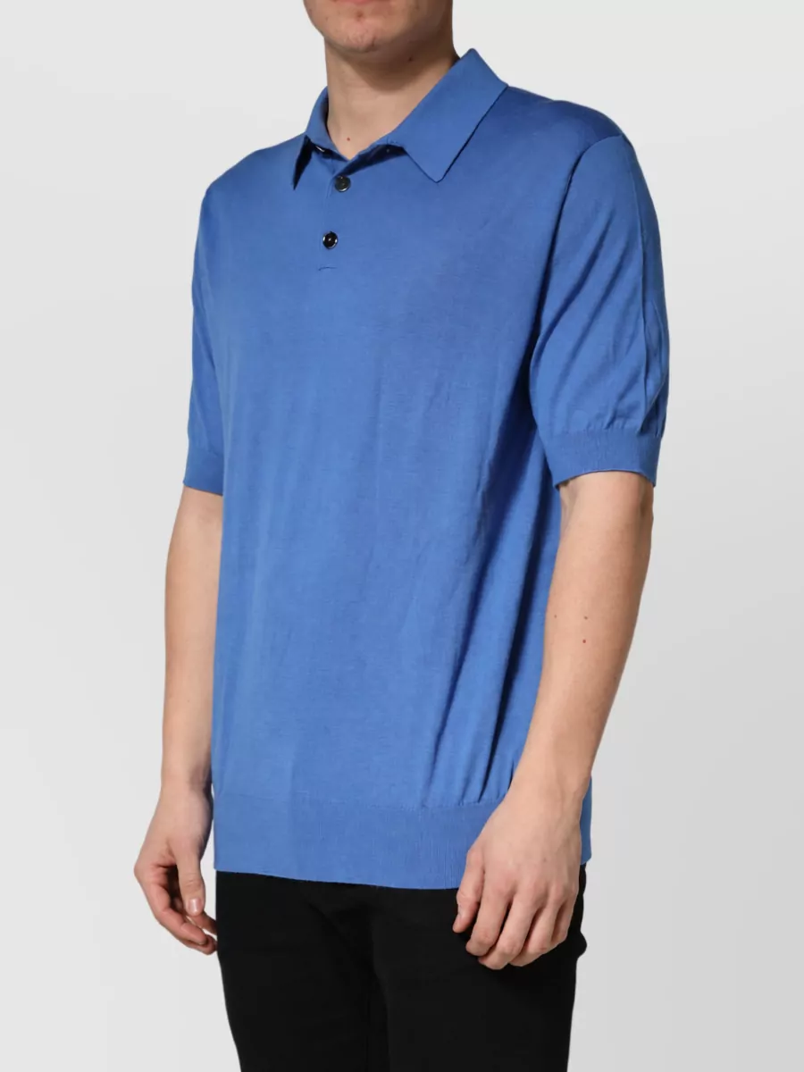 Dolce&Gabbana cashmere short-sleeve polo shirt