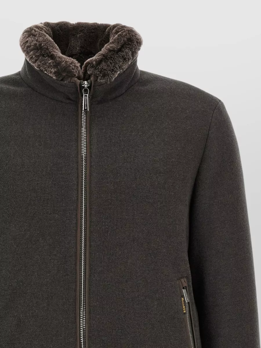 Moorer Wool Cashmere Quilted Bomber Jacket