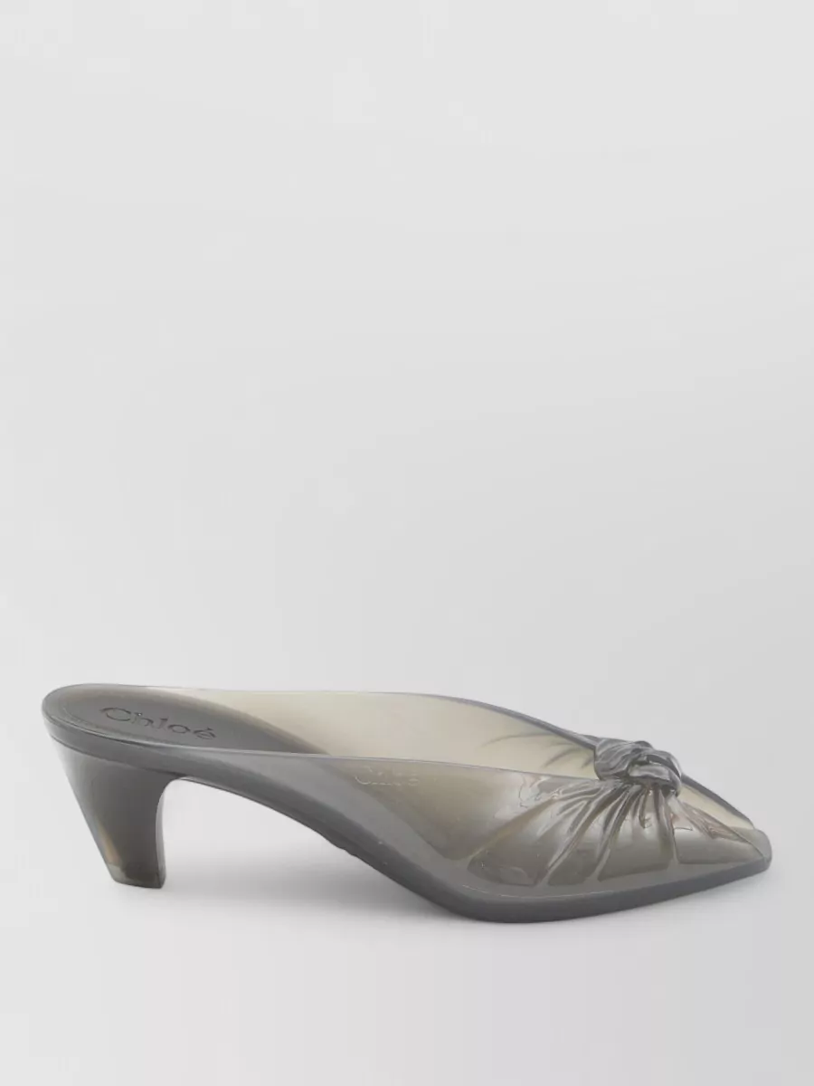 Chloé thermoplastic polyurethane knot-detail jelly mules