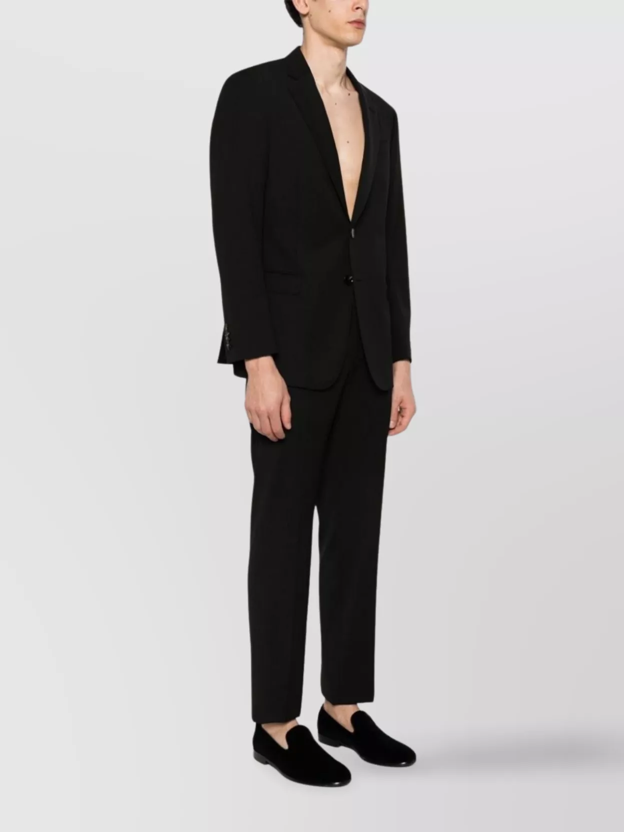 Giorgio Armani Tailored Suit With Notched Lapels And Vents