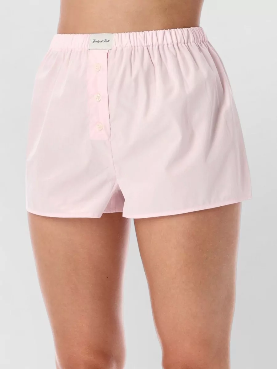 Sporty & Rich Cotton Poplin Pyjama Shorts