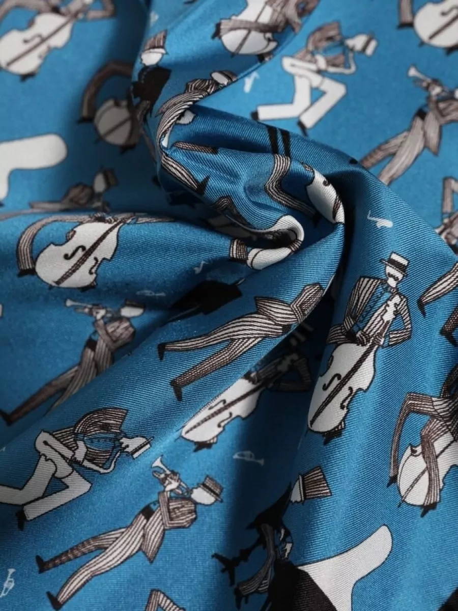 Dolce&Gabbana Silk Printed Pocket Square