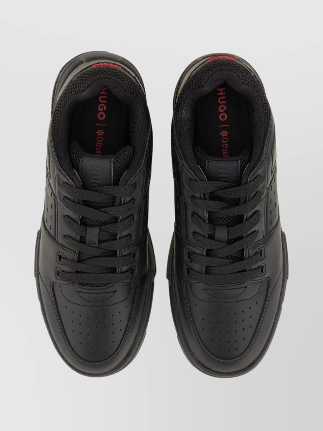 Hugo Boss Perforated Round Toe Rubber Sole Sneakers