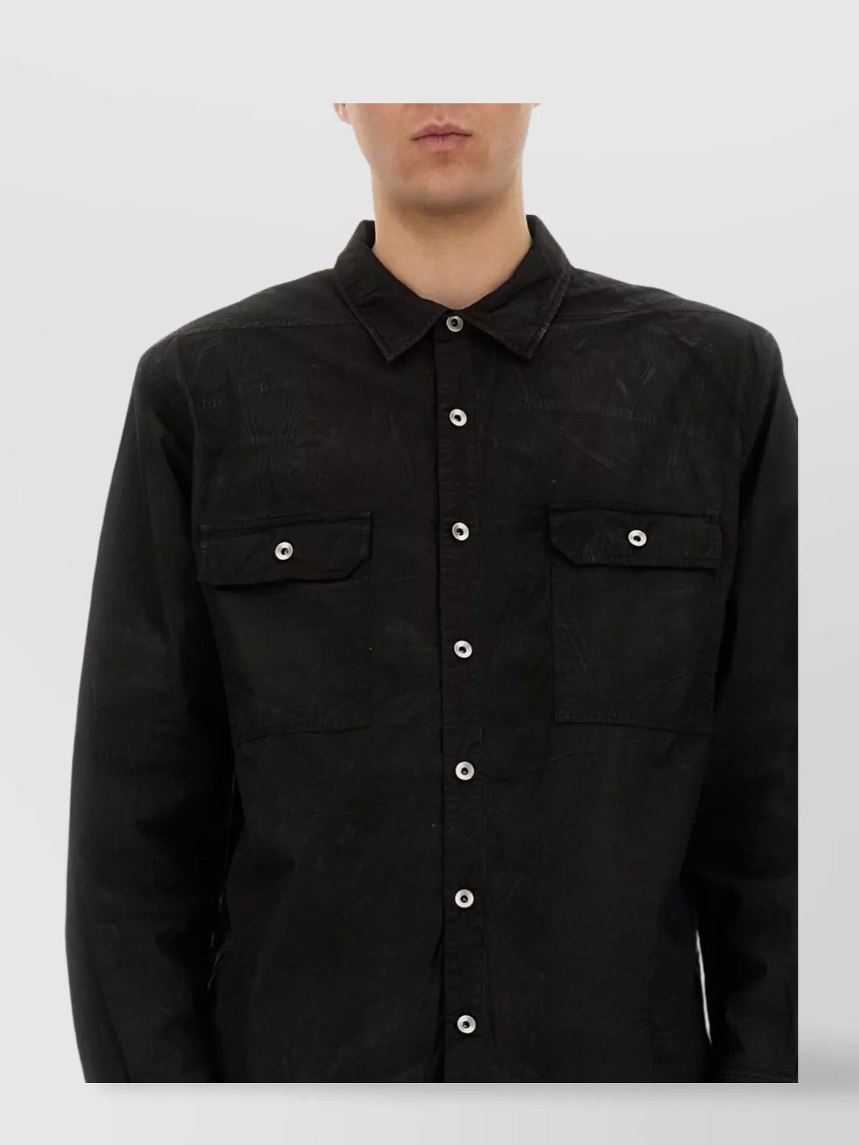 RICK OWENS DRKSHDW OVERSHIRT WITH CHEST POCKETS AND LONG SLEEVES