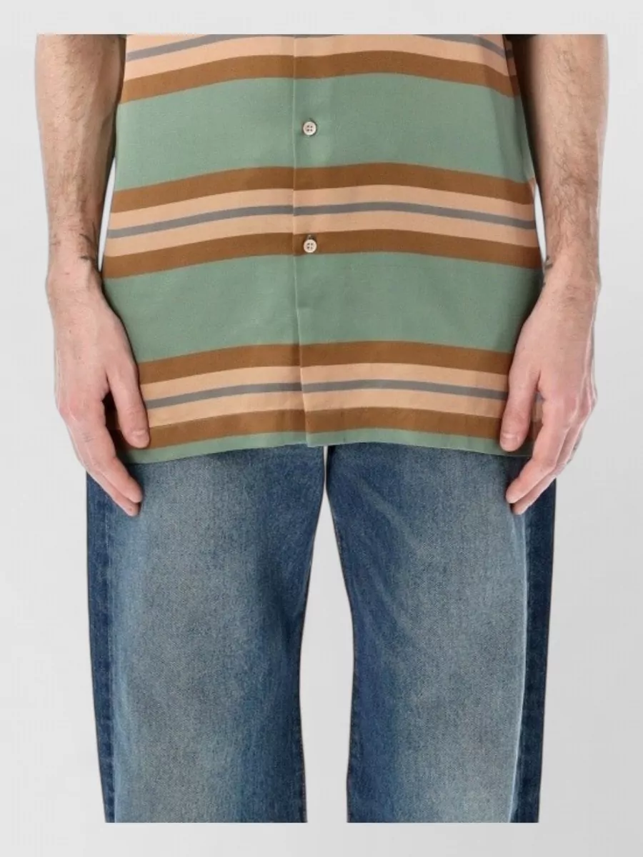 Dries Van Noten Striped relaxed-fit short-sleeve shirt