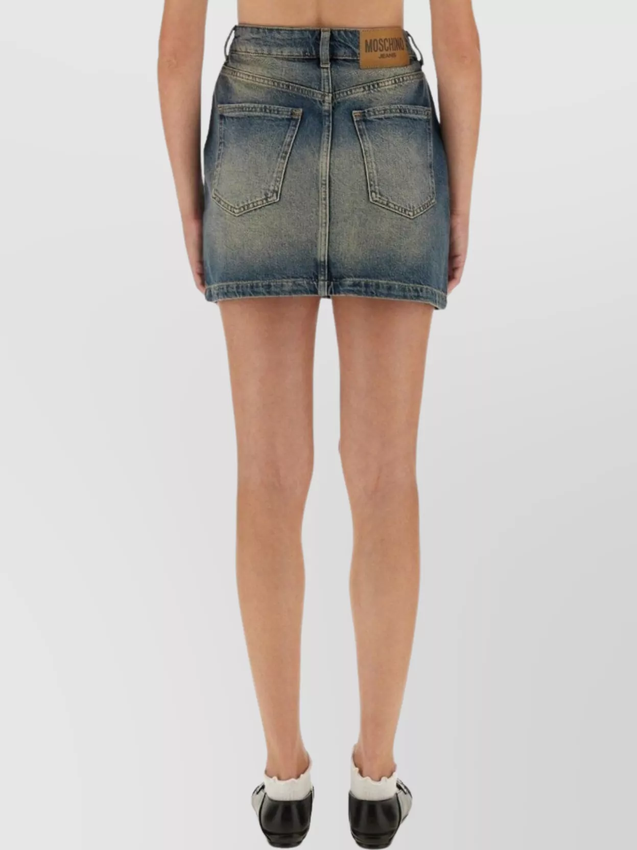 Moschino Denim Skirt Belt Loops