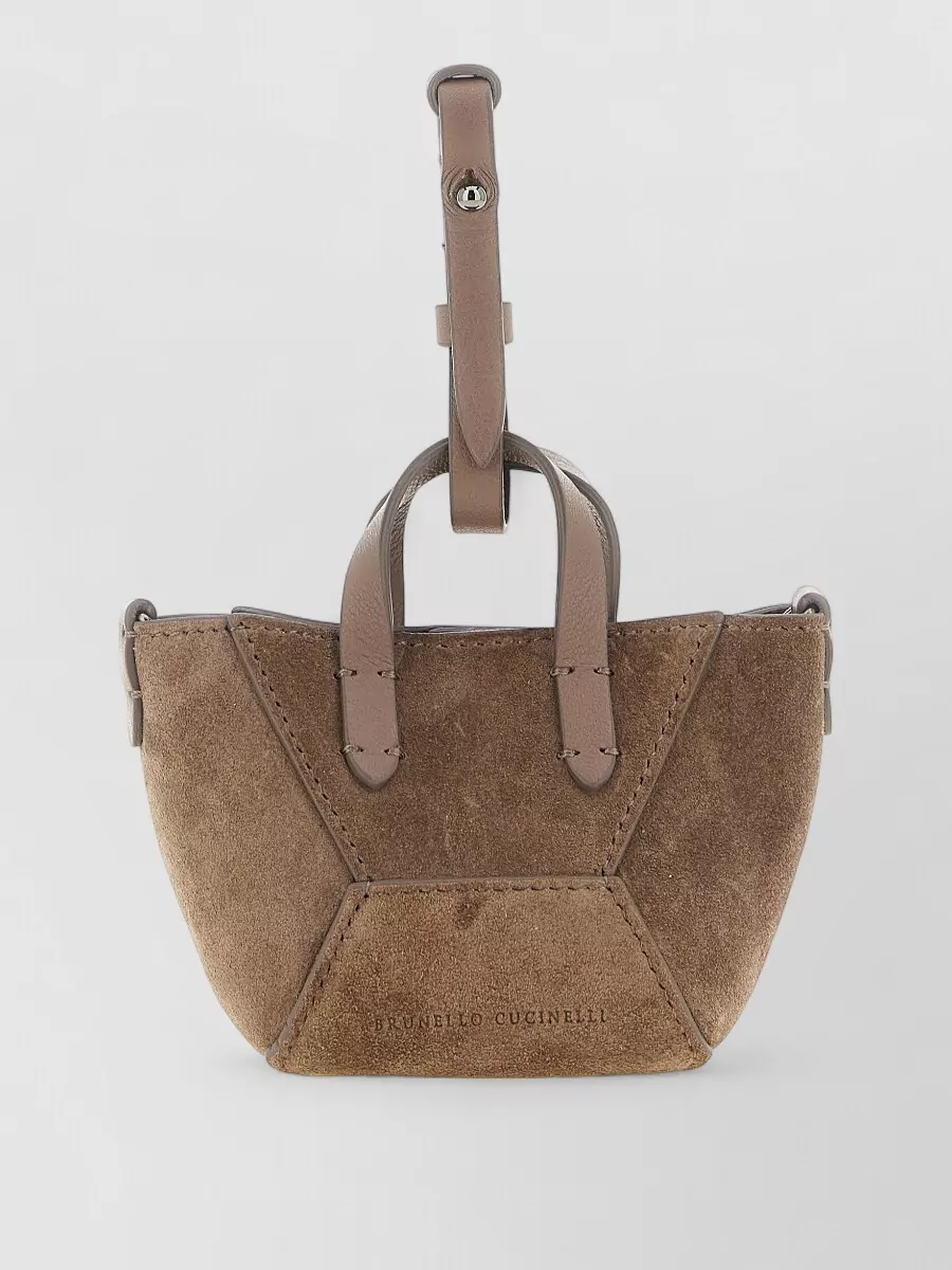 Brunello Cucinelli micro suede leather mini bag