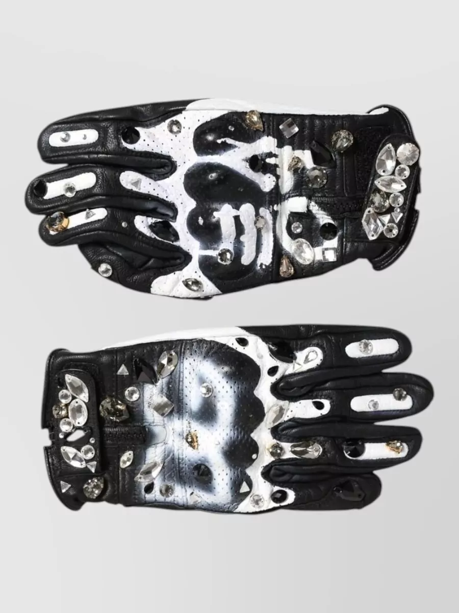Dolce&Gabbana crystal-embellished wrist-length gloves