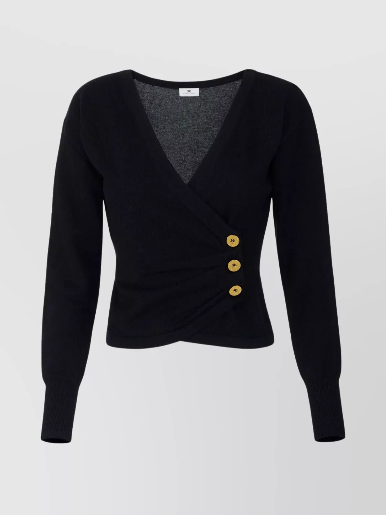 Elisabetta Franchi Cashmere Blend Jumper With Jewel Buttons