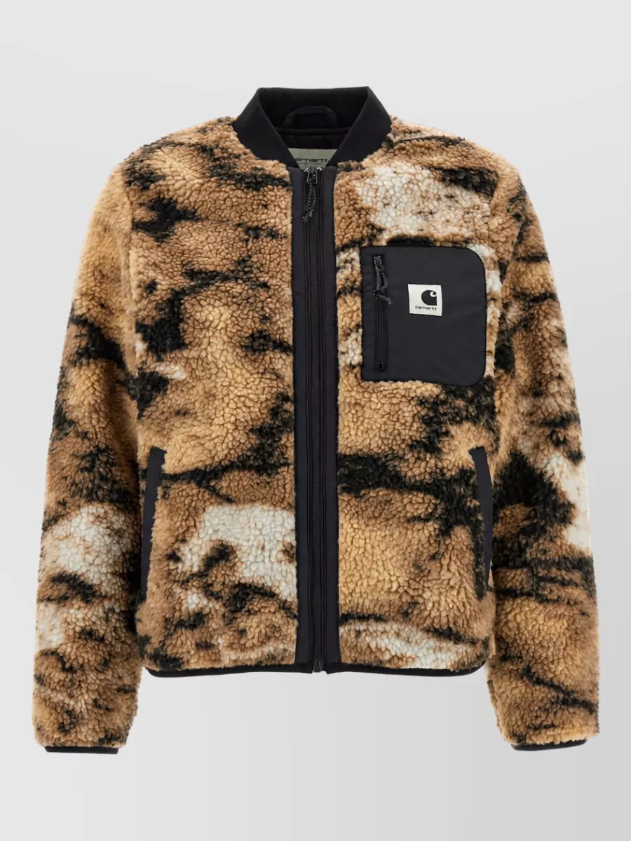 Carhartt Wip patterned quilted fleece jacket