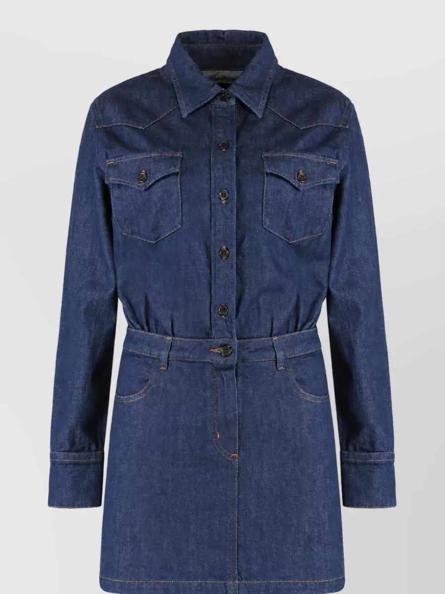 A.P.C. Denim mini shirt dress