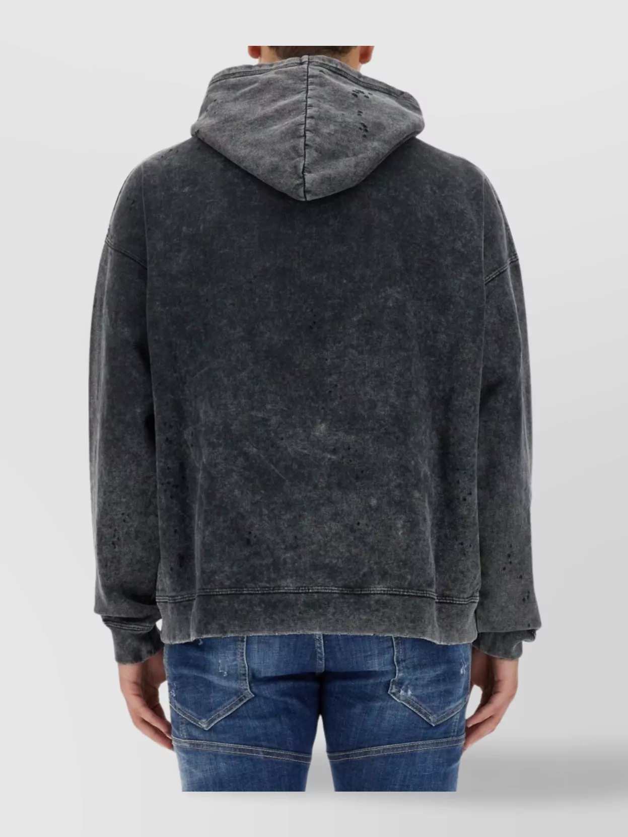 Dsquared2 Distressed Logo Hooded Sweatshirt With Kangaroo Pocket