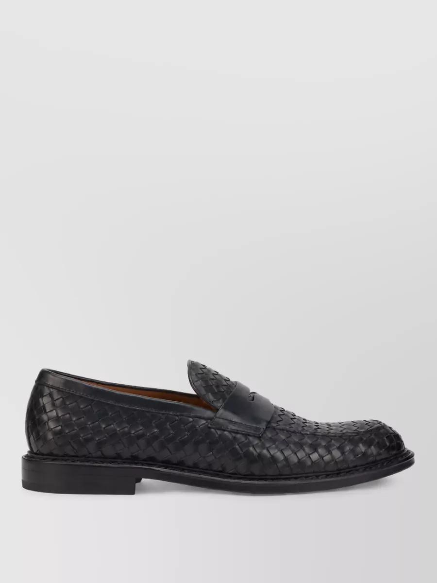 Doucal's Woven Leather Loafers
