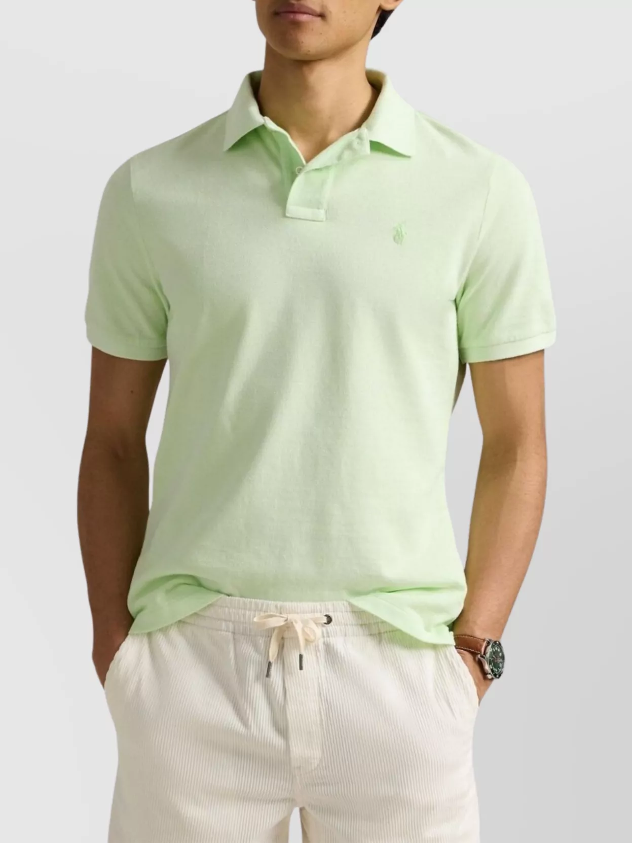 Ralph Lauren Logo Polo Shirt Featuring Side Vents