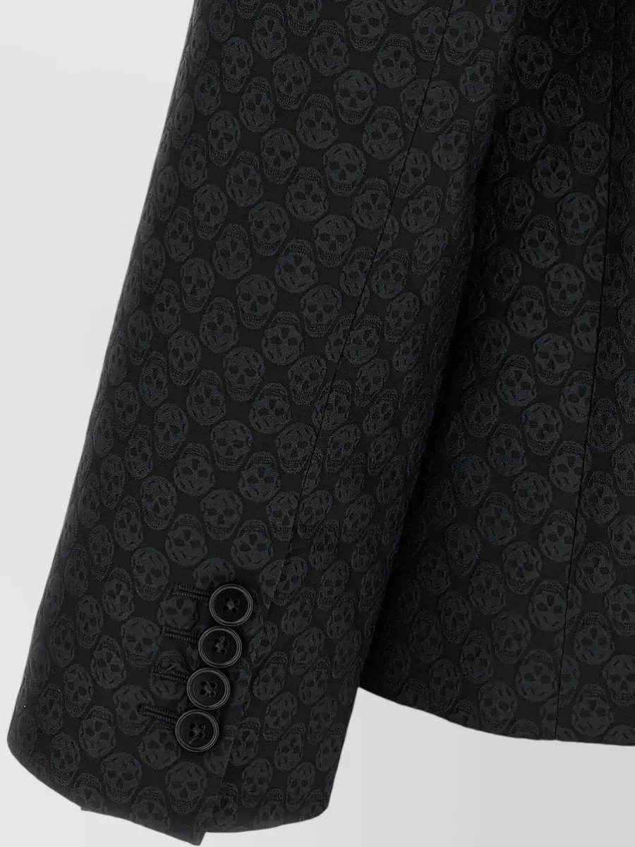 Mc Queen Jacquard Single-Breasted Blazer