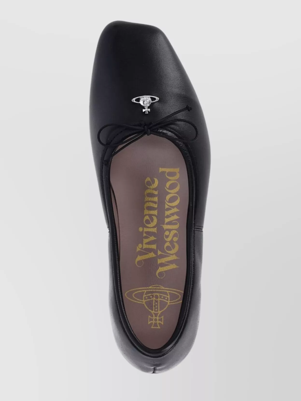Vivienne Westwood Bow Square Toe Ballerina Shoes