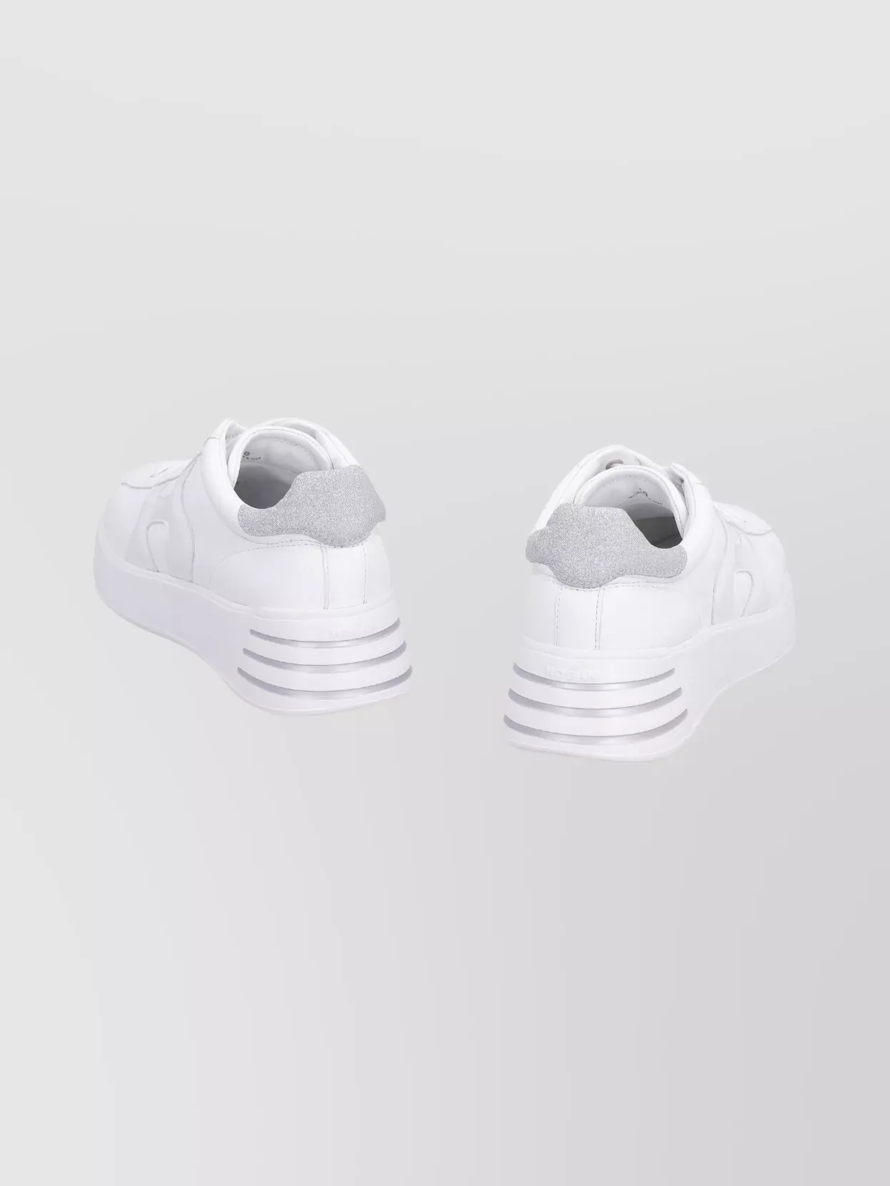 Hogan Low-top Leather Sneakers Platform Sole In White
