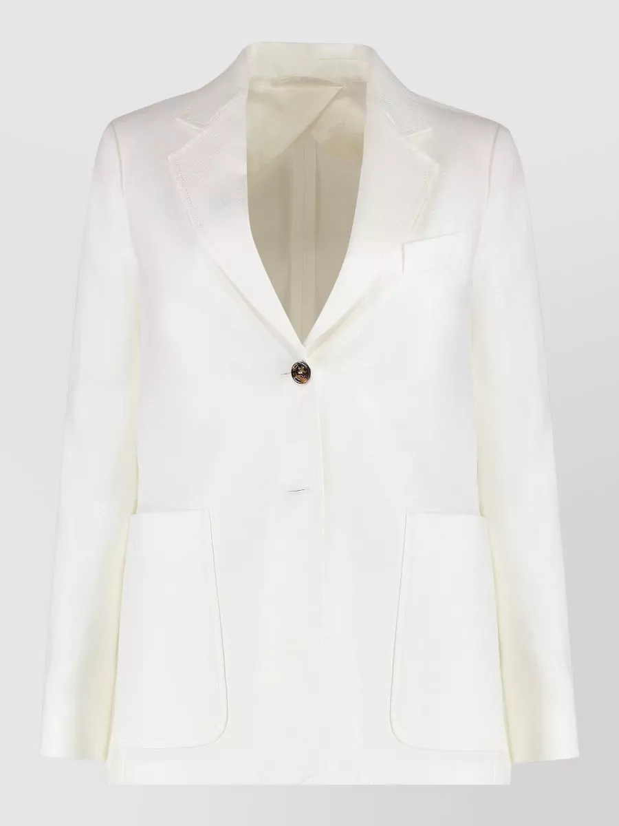 Max Mara linen single-breasted suit jacket