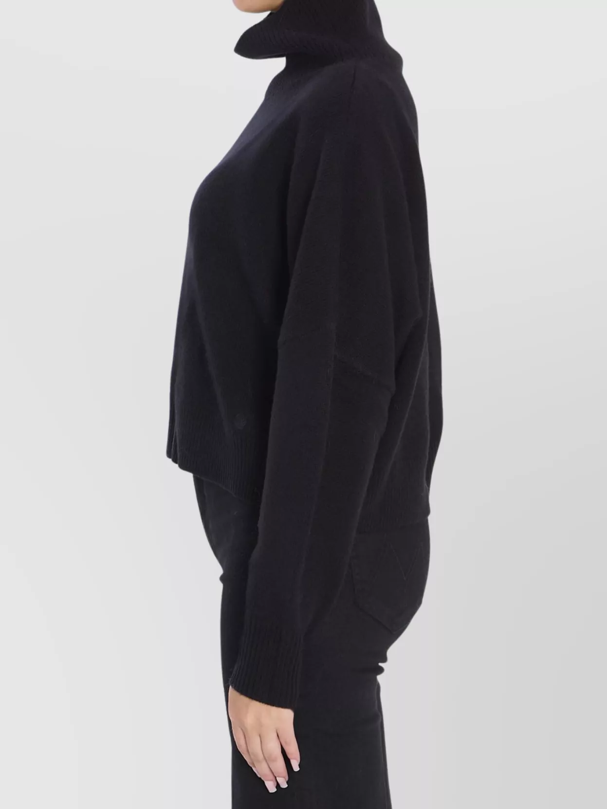 Loulou Studio Cropped Turtleneck Sweater Long Sleeves