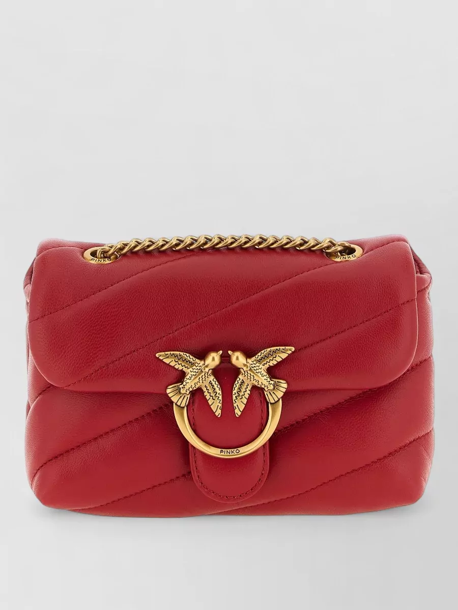 Pinko love bag puff baby love puff lamb leather quilted shoulder bag