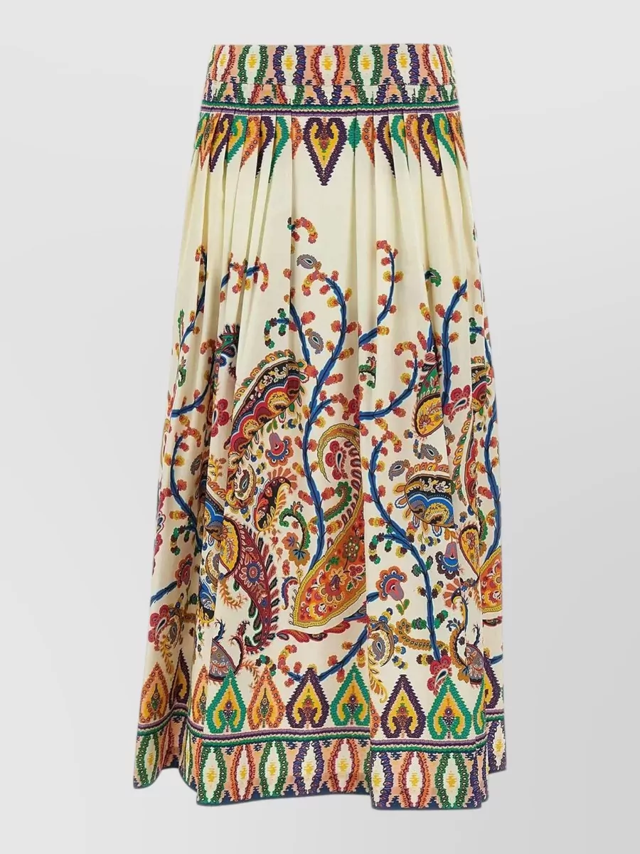Etro Cotton Pleated Skirt