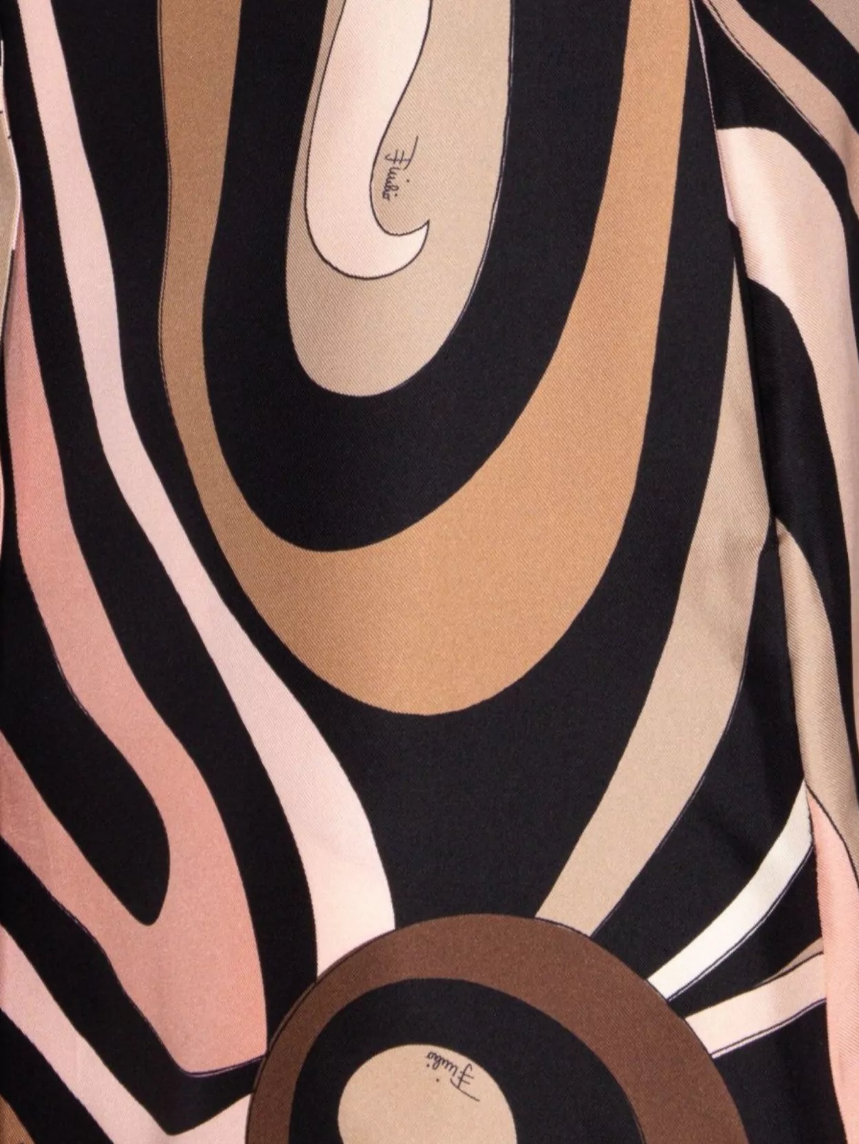 Pucci Abstract Pattern Mini Dress With Bow Detail