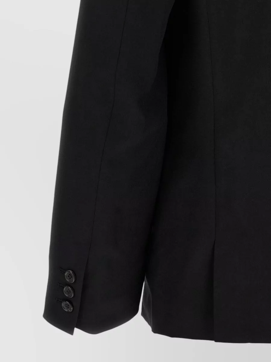 Comme Des Garçons Wool Single-Breasted Tailored Suit Jacket